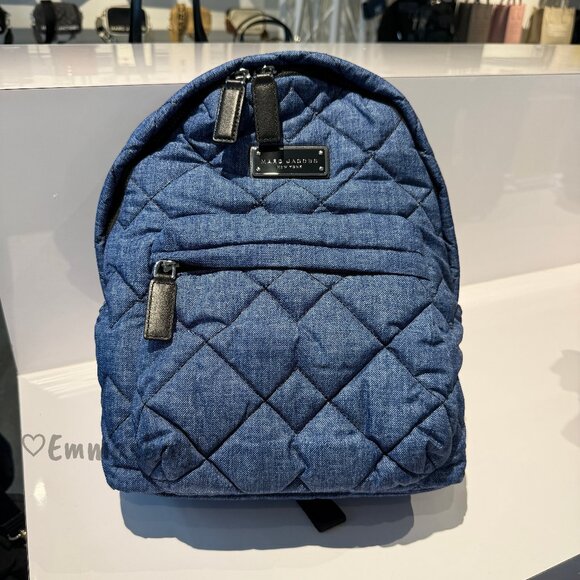 Marc Jacobs Quilted Small Backpack 4S6HBP003H02 DENIM BLUE $278